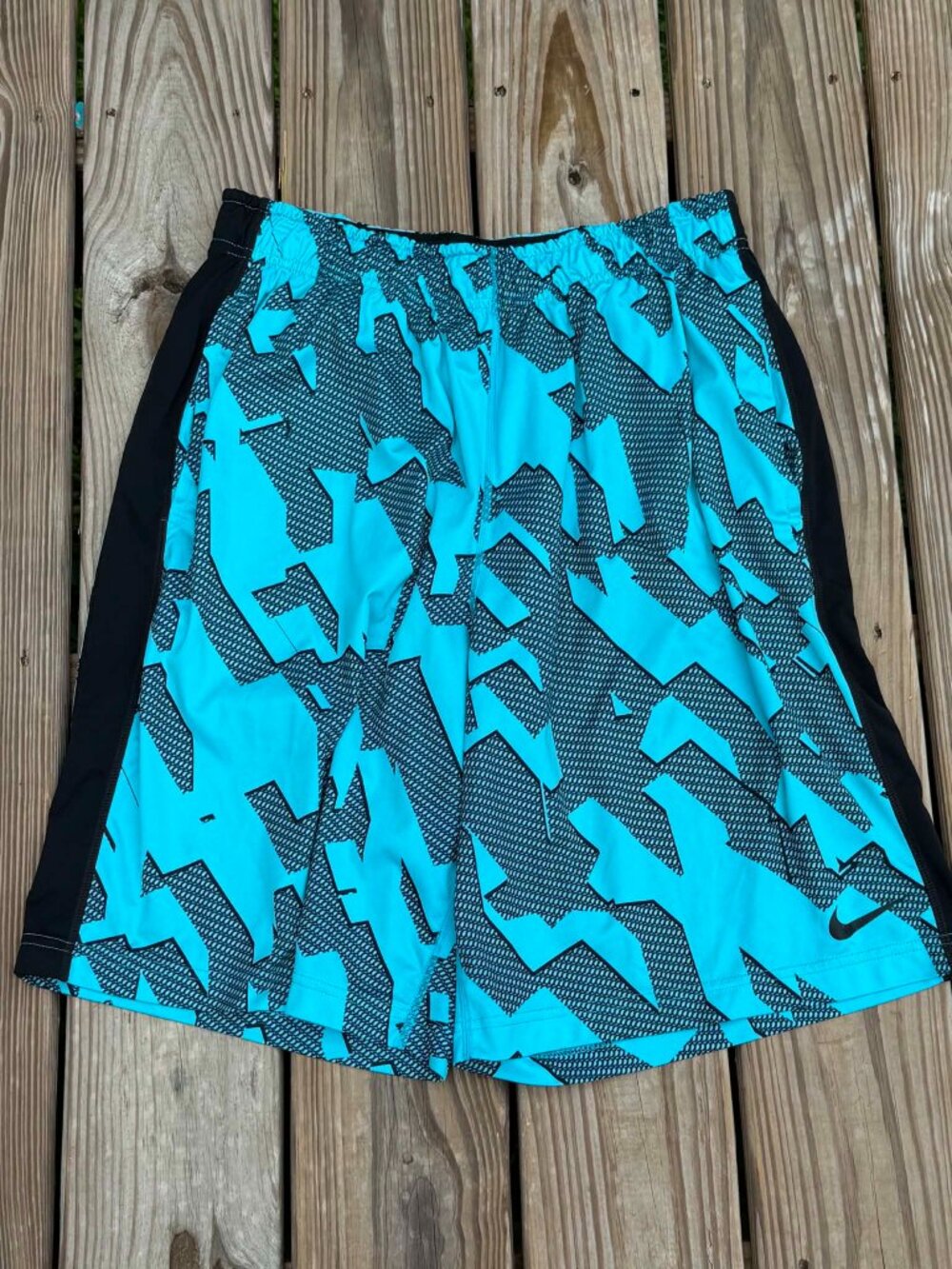 Nike Dri Fit Athletic Shorts L Teal Streetwear Athleisure Gym Core 3424